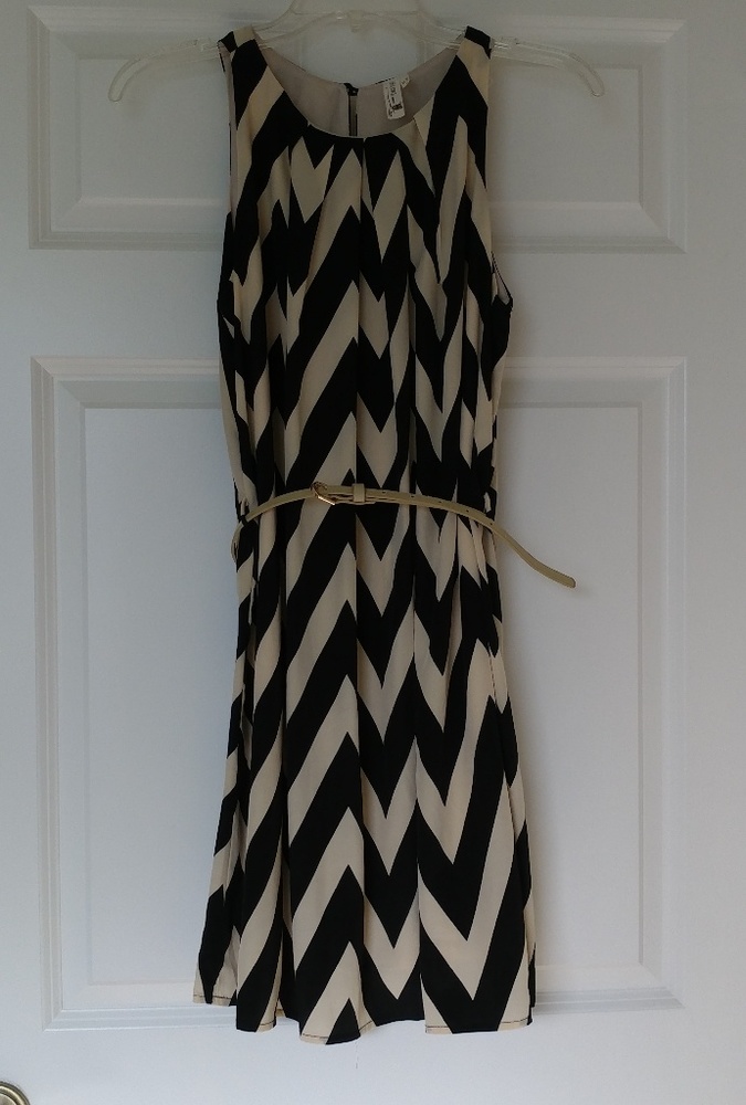 Pink Owl Chevron Dress